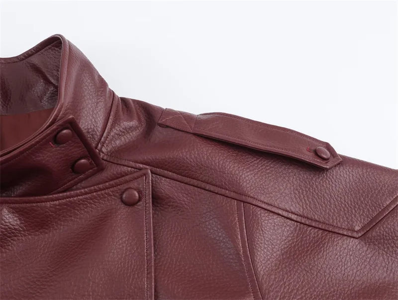 BLOC FAUX LEATHER JACKET