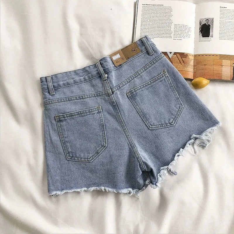 BLOC DENIM SHORTS