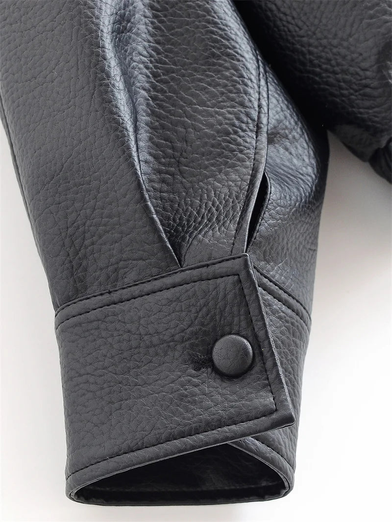 BLOC FAUX LEATHER JACKET