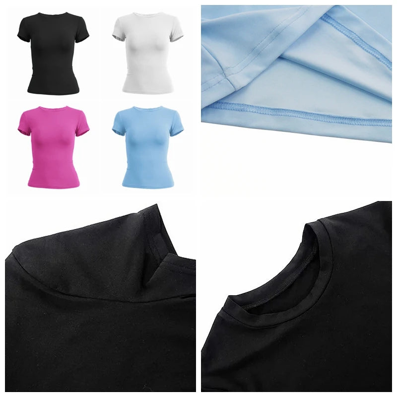 WOMEN’S Y2K SLIM FIT KNIT ESSENTIAL TEE