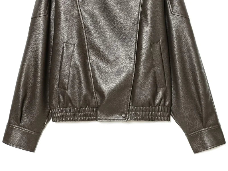 BLOC FAUX LEATHER JACKET