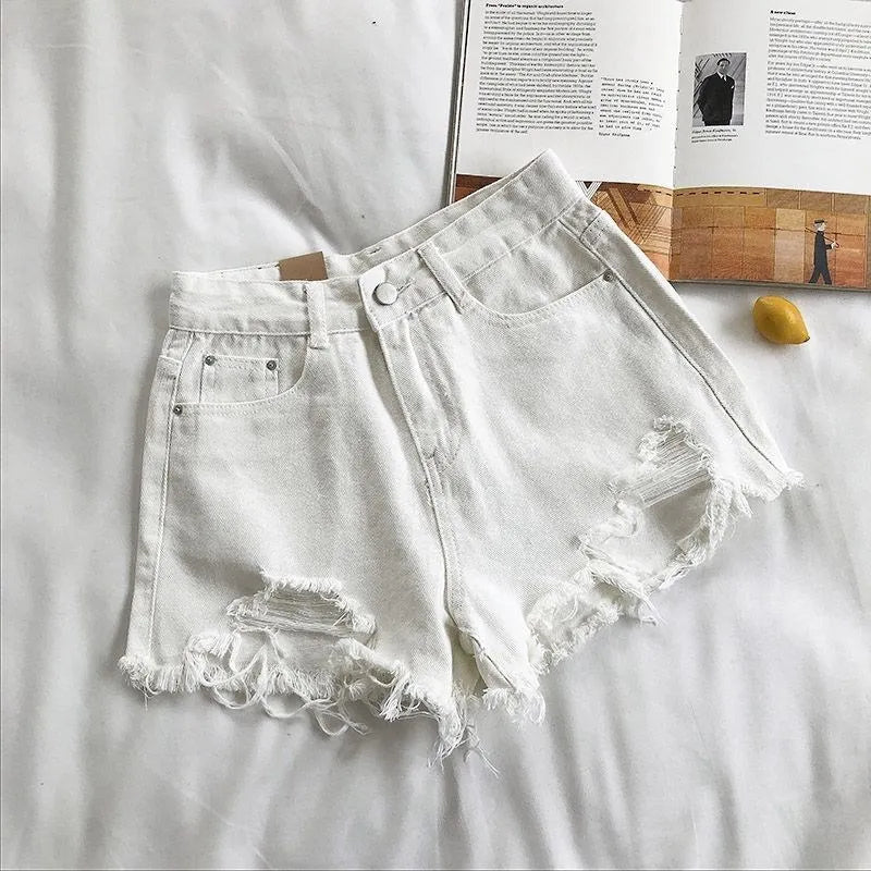 BLOC DENIM SHORTS