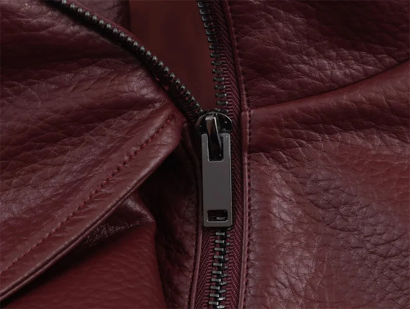 BLOC FAUX LEATHER JACKET