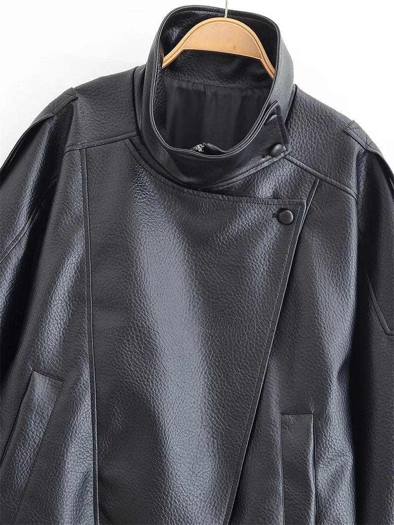 BLOC FAUX LEATHER JACKET
