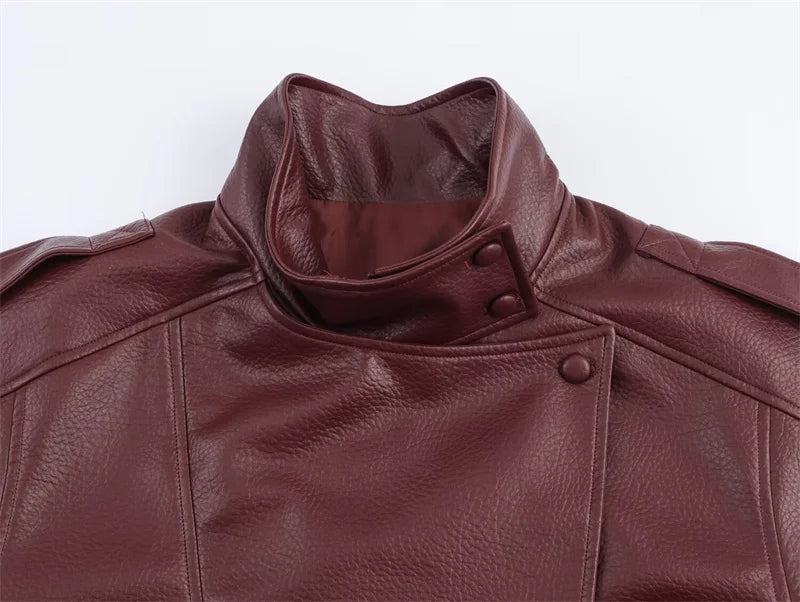BLOC FAUX LEATHER JACKET