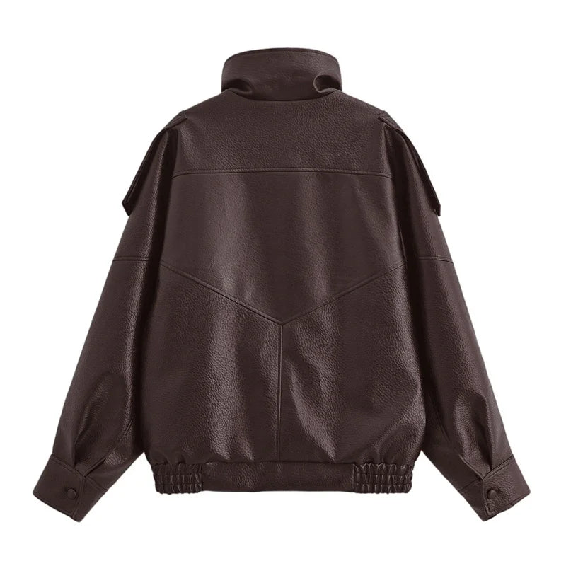 BLOC FAUX LEATHER JACKET
