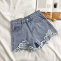 BLOC DENIM SHORTS