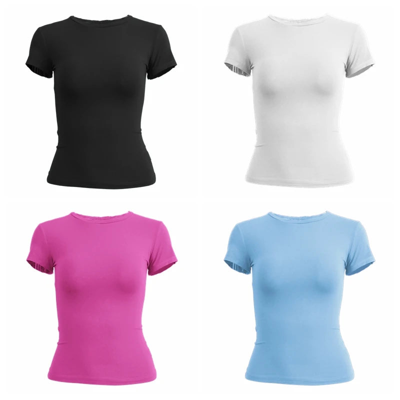 WOMEN’S Y2K SLIM FIT KNIT ESSENTIAL TEE
