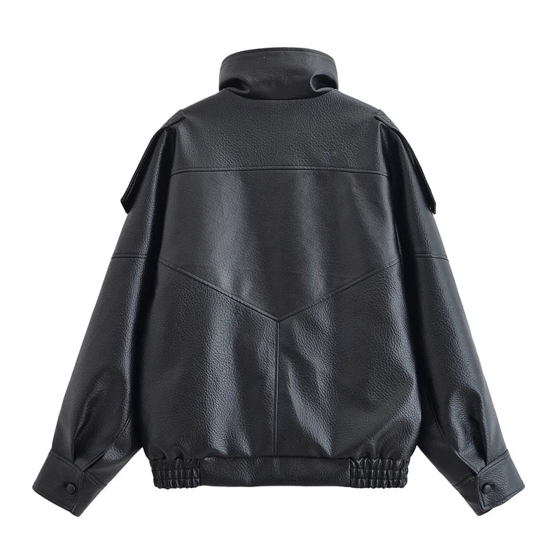 BLOC FAUX LEATHER JACKET