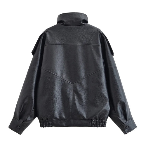 BLOC FAUX LEATHER JACKET