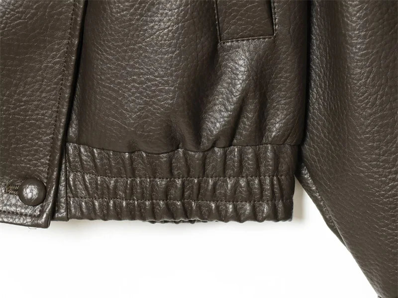 BLOC FAUX LEATHER JACKET