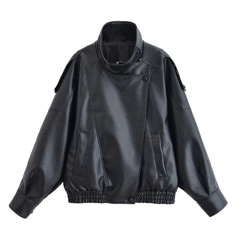 BLOC FAUX LEATHER JACKET