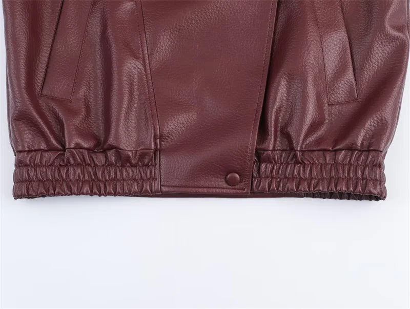 BLOC FAUX LEATHER JACKET