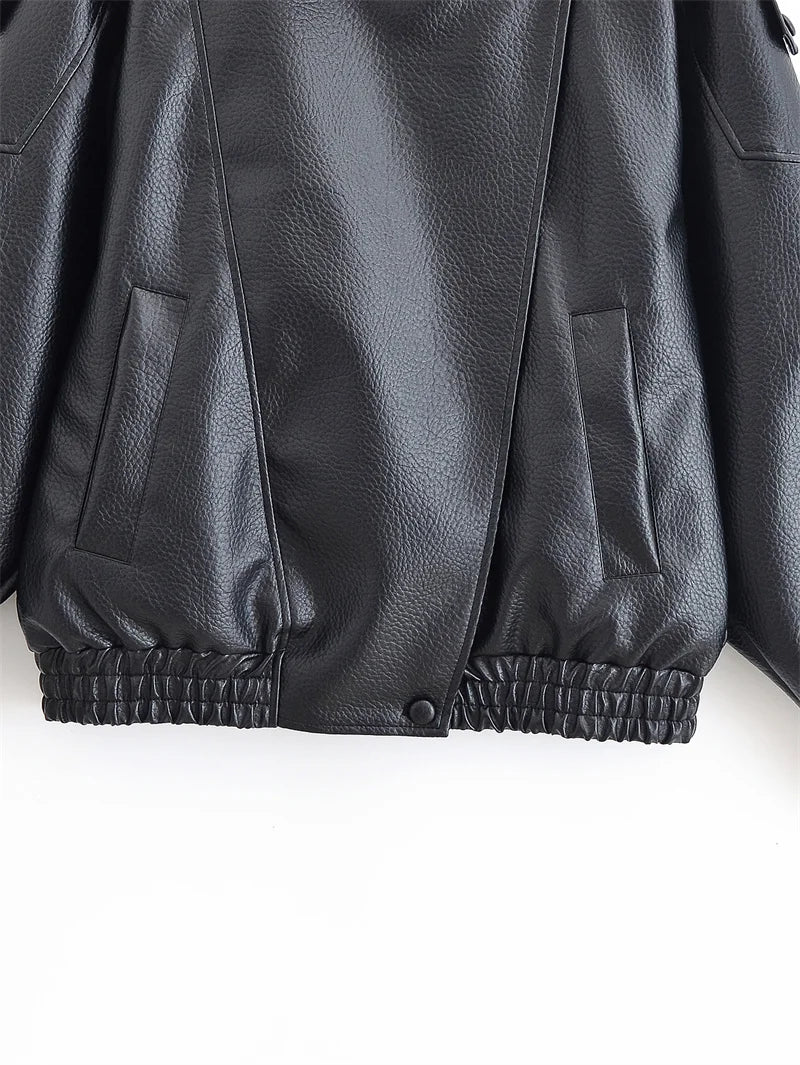 BLOC FAUX LEATHER JACKET