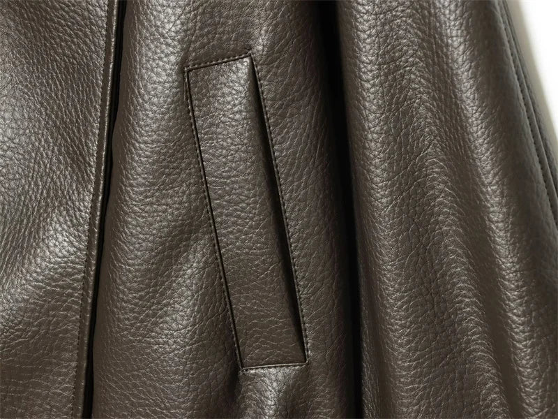 BLOC FAUX LEATHER JACKET