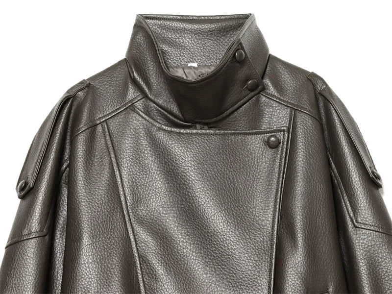 BLOC FAUX LEATHER JACKET