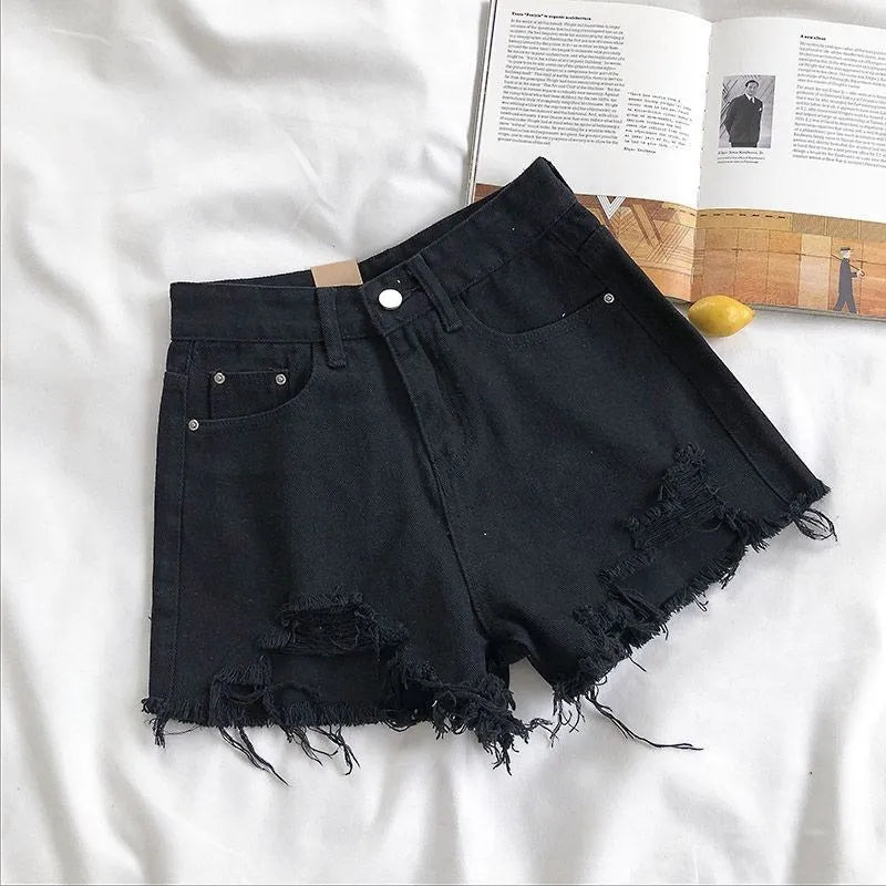 BLOC DENIM SHORTS