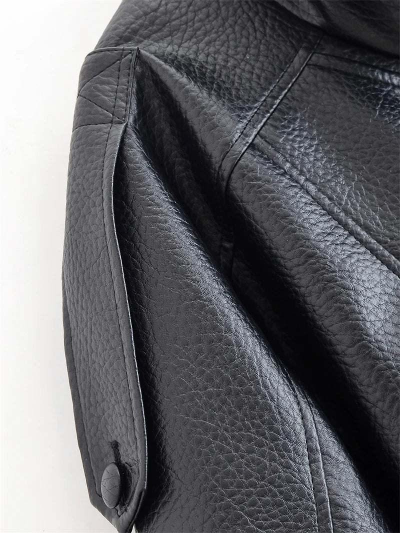 BLOC FAUX LEATHER JACKET