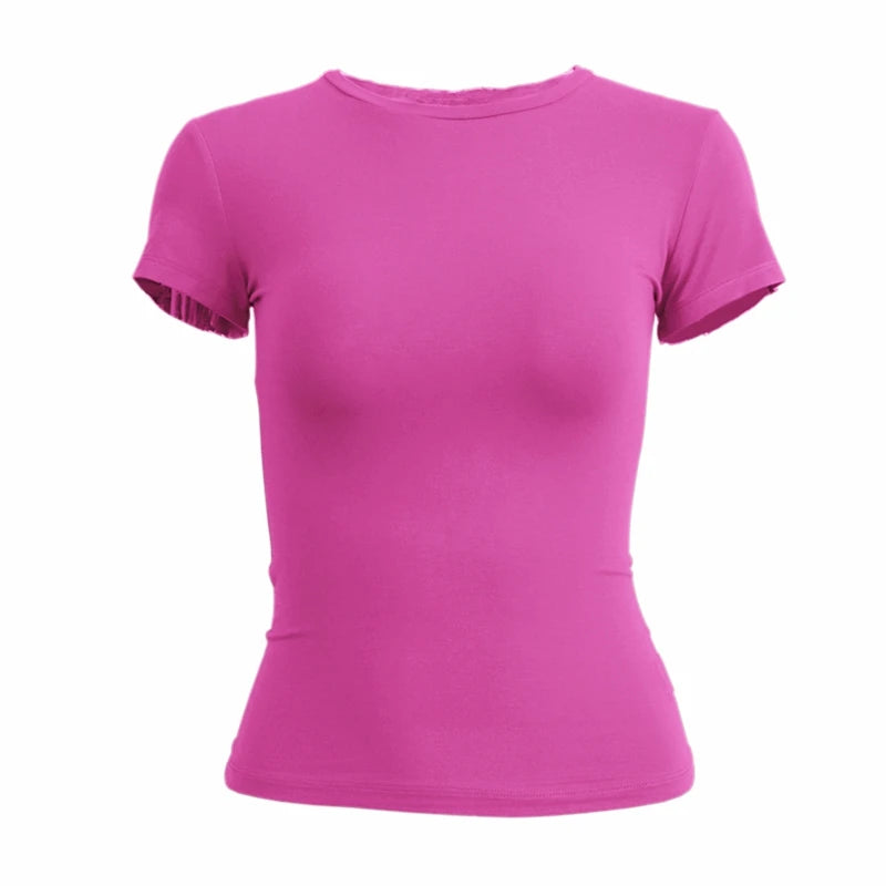 WOMEN’S Y2K SLIM FIT KNIT ESSENTIAL TEE